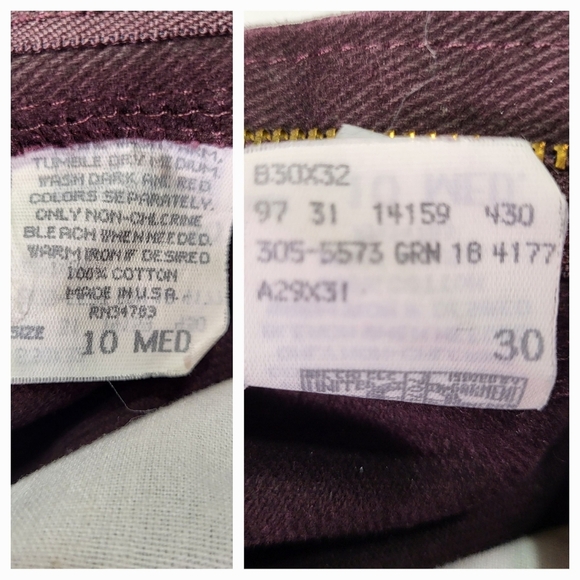 LEE Jeans Purple Denim Women's Size 10 Vintage Riveted Straight Leg - Picture 4 of 5